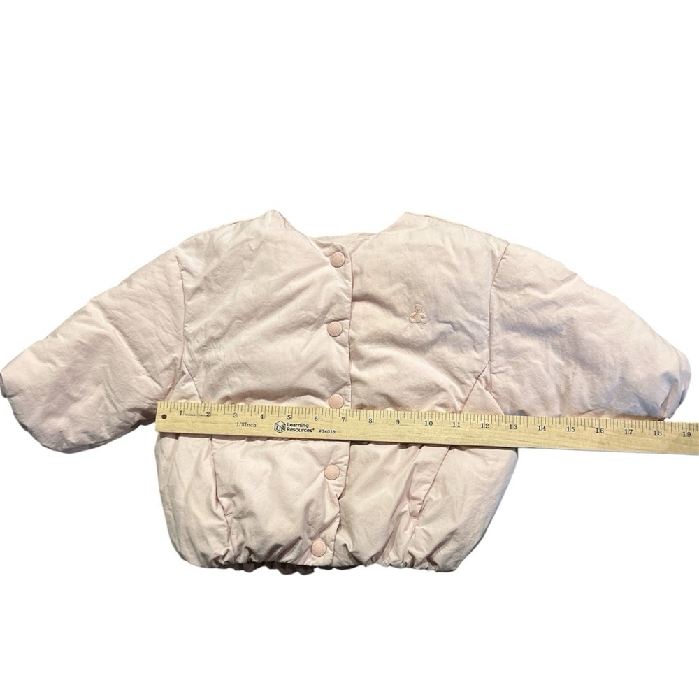 Baby Gap Girls Light Pink Quilted Snap Front Puffer Jacket Size 12-18 Months - Picture 4 of 6